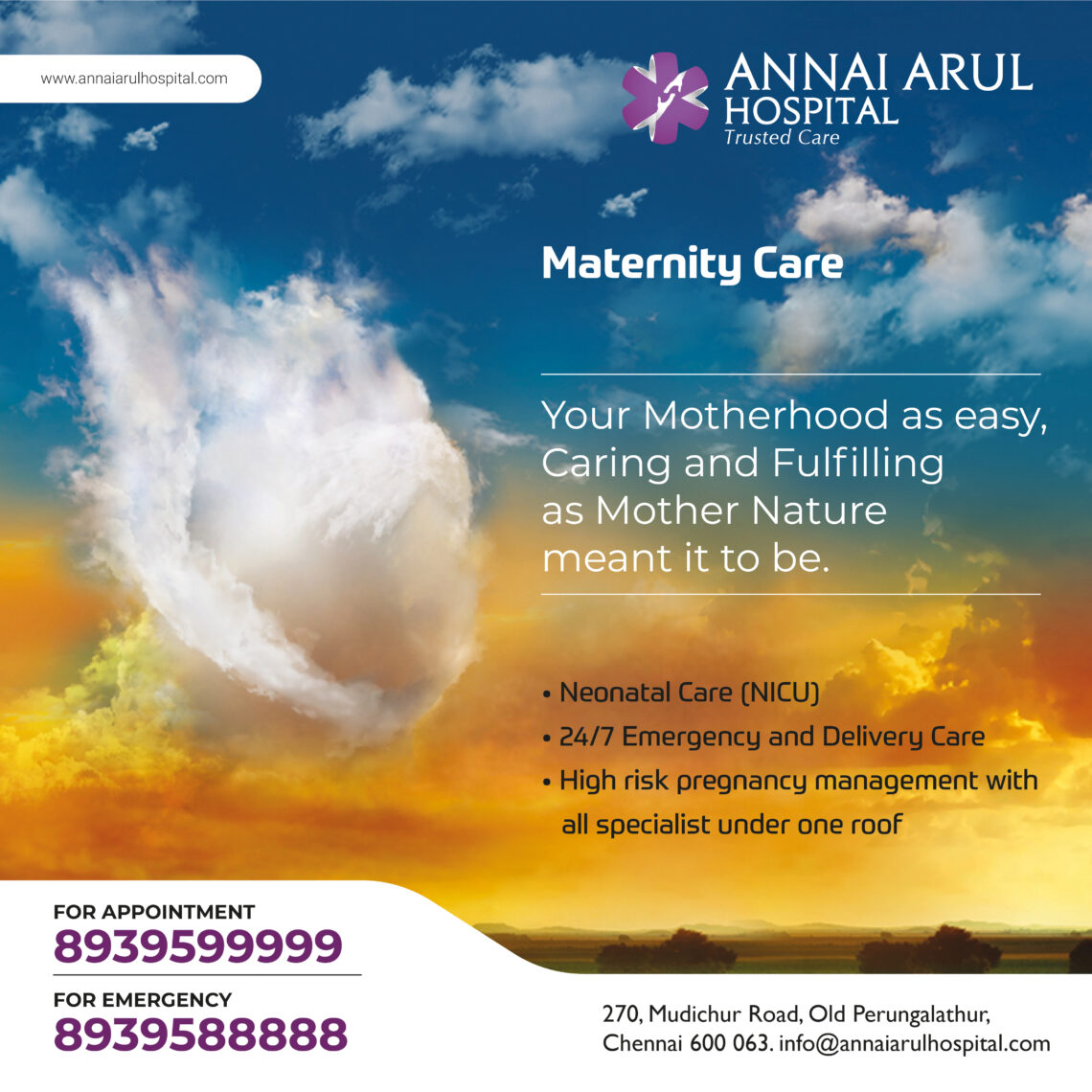 Maternity Care Multispeciality Hospitals in Chennai