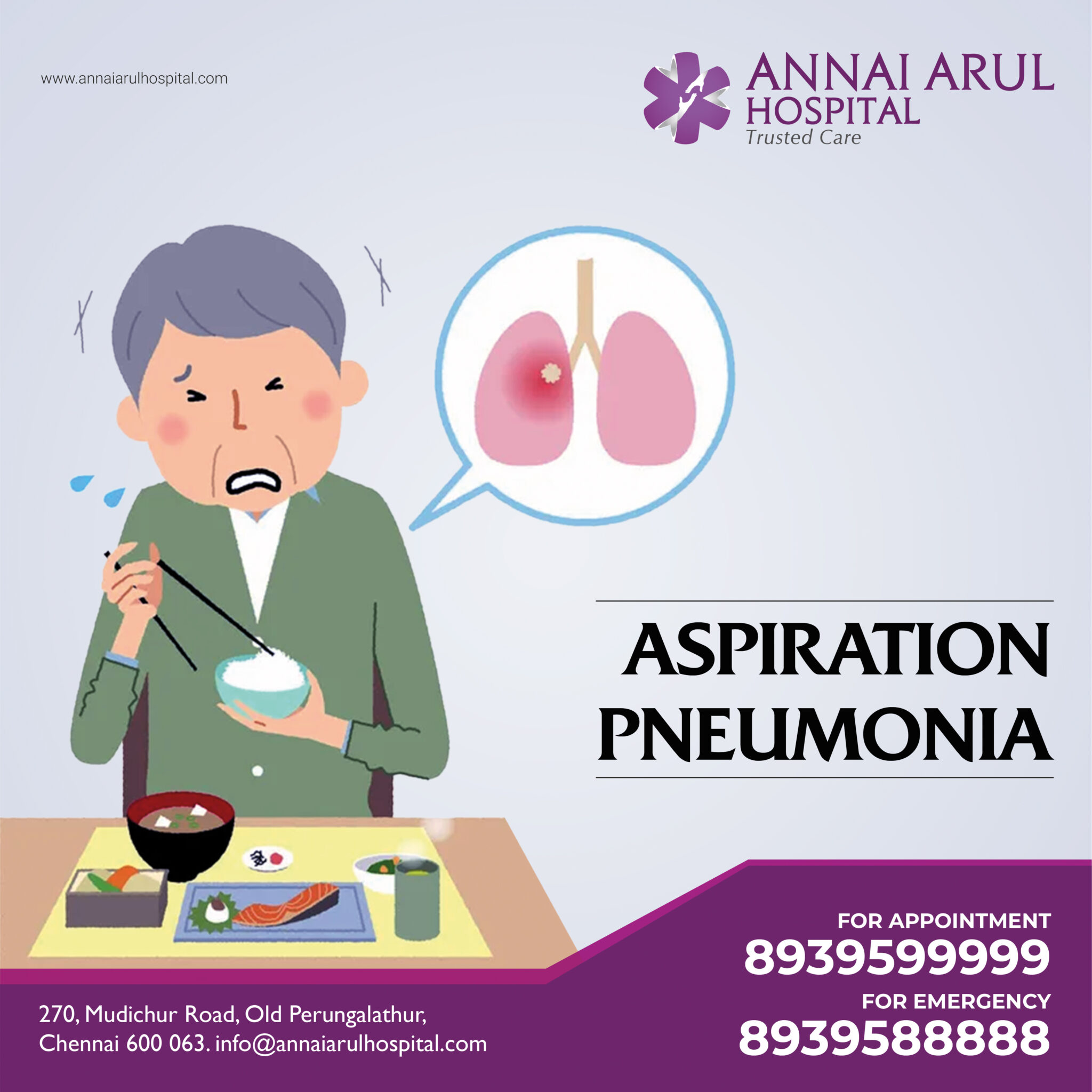 Aspiration Pneumonia Multispeciality Hospitals in Chennai